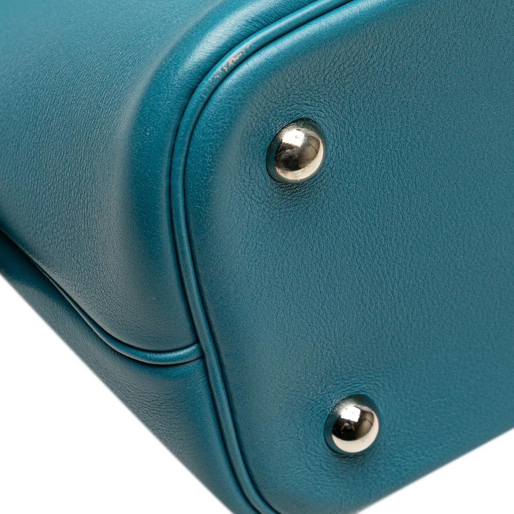 Hermès AB Hermès Blue Turquoise Calf Leather Swift Bolide 1923 30 France