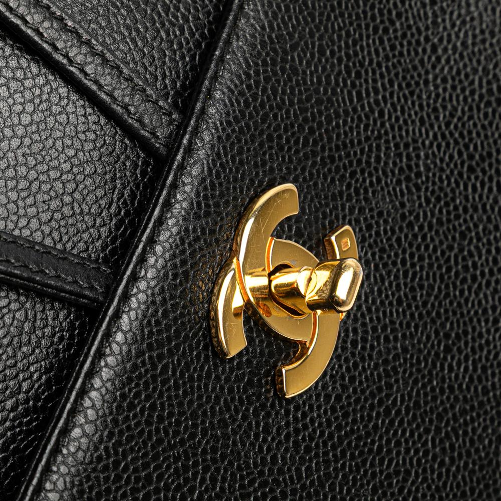 Chanel B Chanel Black Caviar Leather Leather Caviar Triple CC Backpack Italy