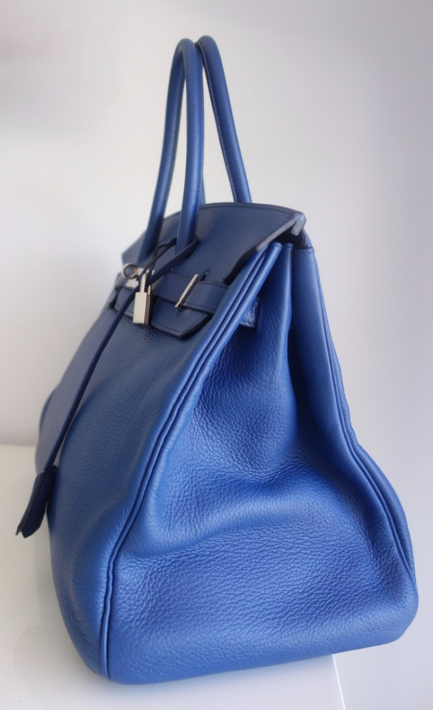 Hermès Sac Hermes Birkin 35 bleu de Malte