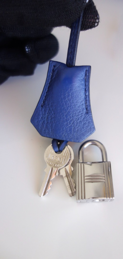 Hermès Sac Hermes Birkin 35 bleu de Malte