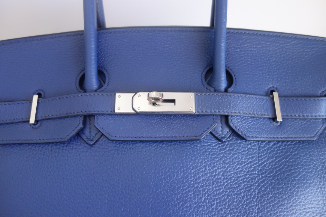 Hermès Sac Hermes Birkin 35 bleu de Malte