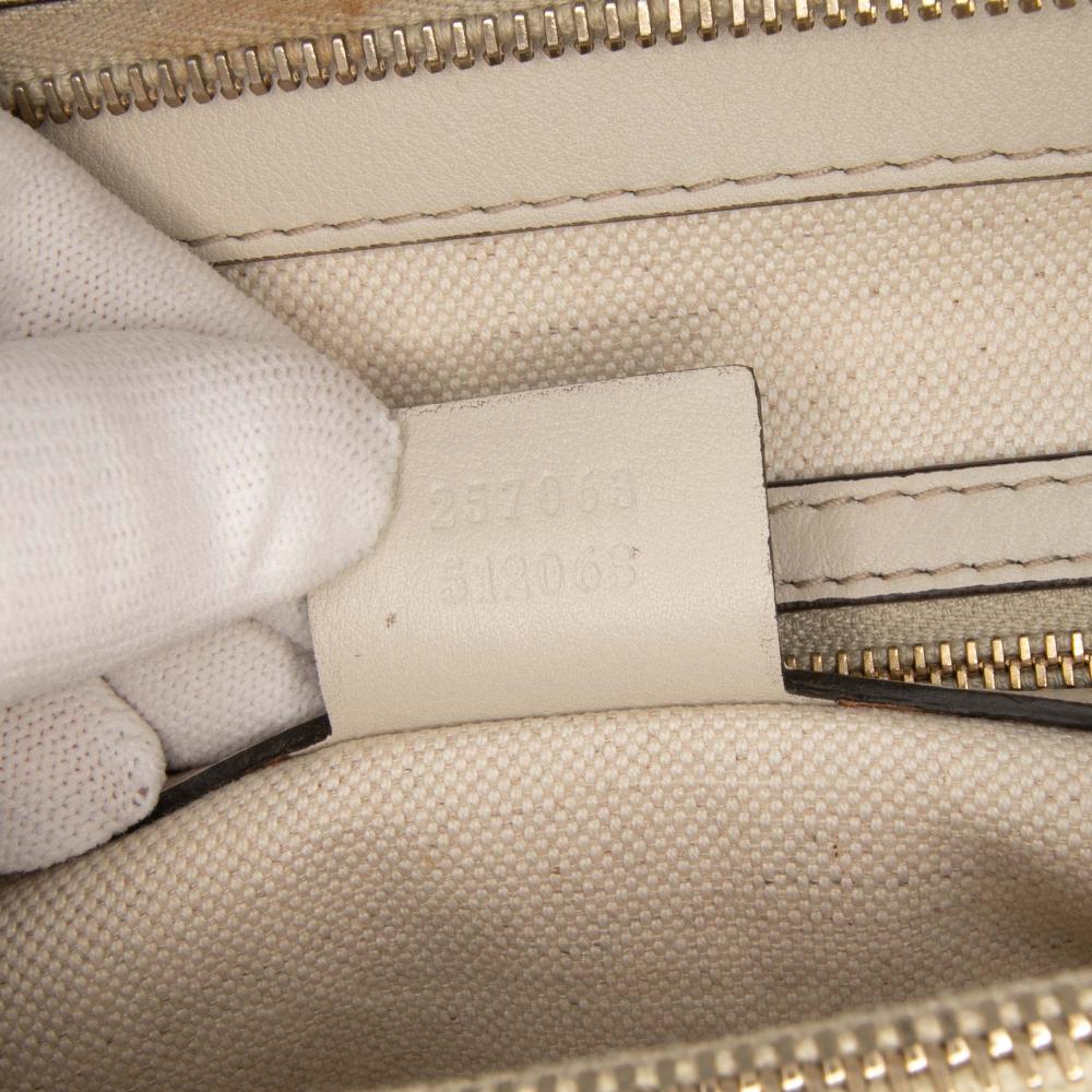 Gucci B Gucci Brown Light Beige Calf Leather Guccissima Mayfair Tote Italy