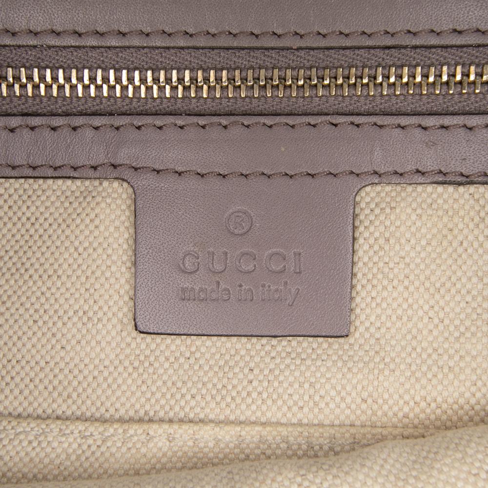 Gucci B Gucci Purple Light Purple Calf Leather Medium Microguccissima Craft Tote Italy