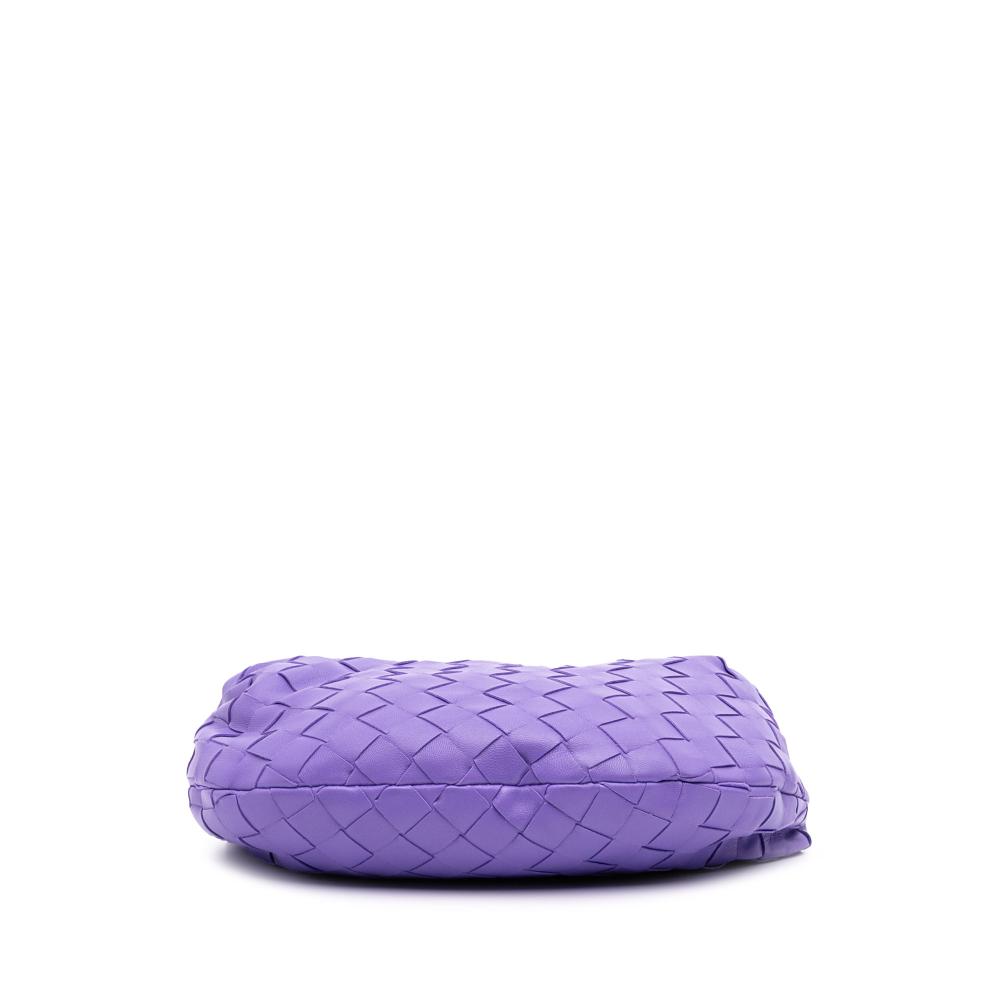 Bottega Veneta B Bottega Veneta Purple Dark Purple Nappa Leather Leather Mini Nappa Intrecciato Jodie Italy