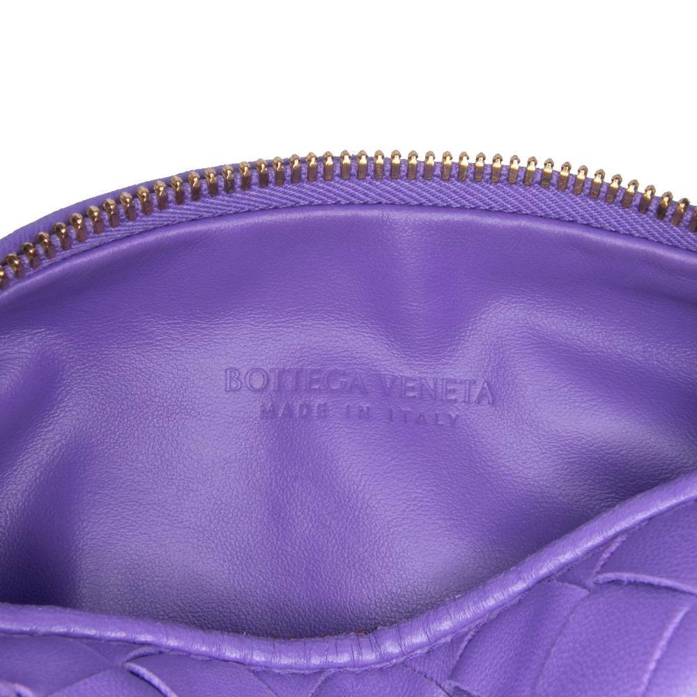 Bottega Veneta B Bottega Veneta Purple Dark Purple Nappa Leather Leather Mini Nappa Intrecciato Jodie Italy