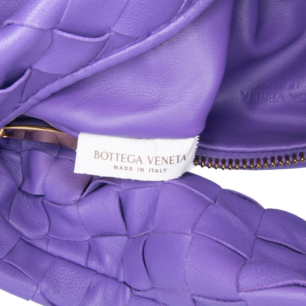Bottega Veneta B Bottega Veneta Purple Dark Purple Nappa Leather Leather Mini Nappa Intrecciato Jodie Italy