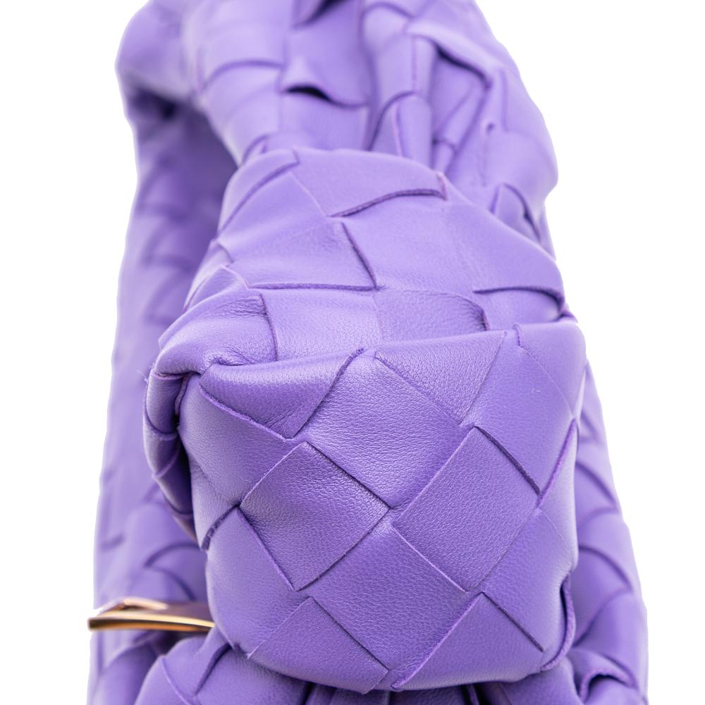 Bottega Veneta B Bottega Veneta Purple Dark Purple Nappa Leather Leather Mini Nappa Intrecciato Jodie Italy