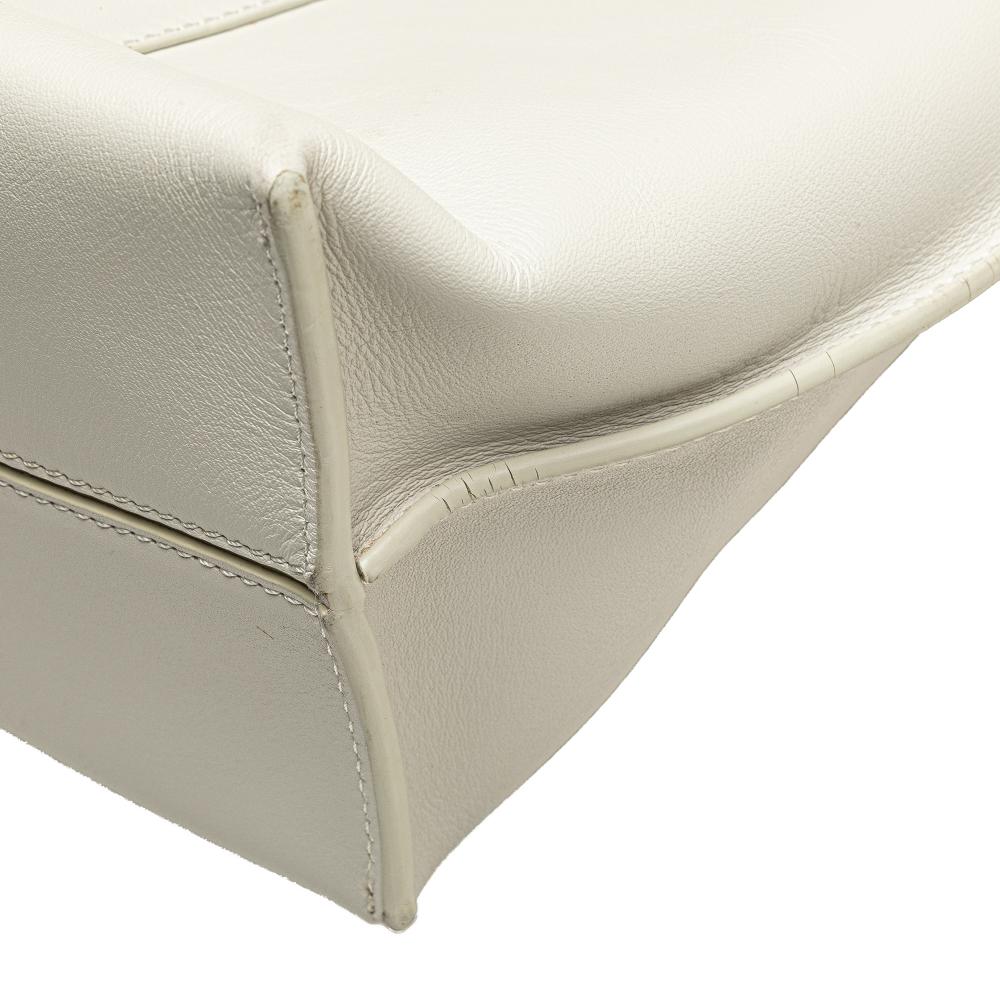 Loewe B LOEWE White Calf Leather Anagram Shopper Tote Spain