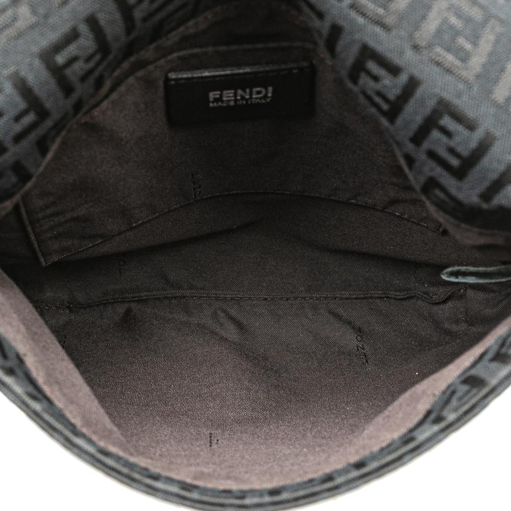 Fendi B Fendi Blue Navy Canvas Fabric Zucchino Crossbody Italy