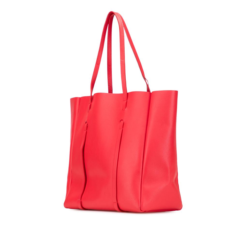 Balenciaga B Balenciaga Red Calf Leather Everyday Tote S Italy