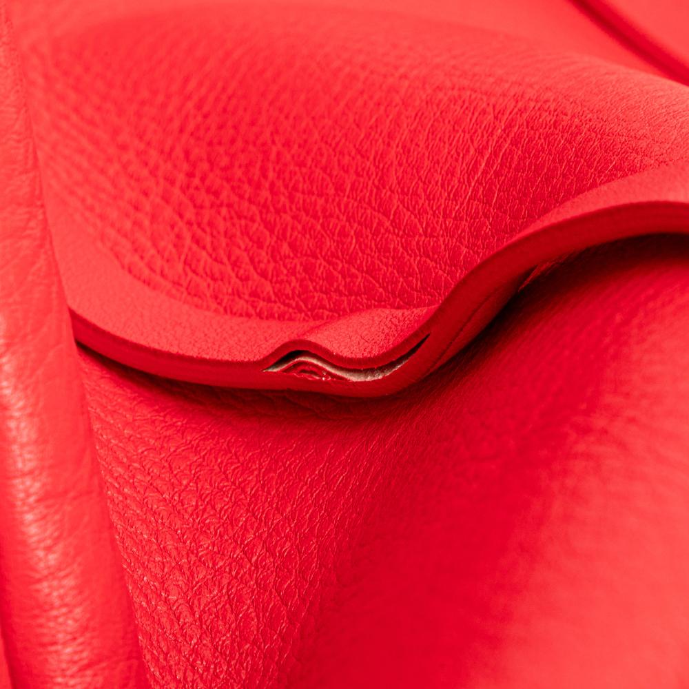 Balenciaga B Balenciaga Red Calf Leather Everyday Tote S Italy