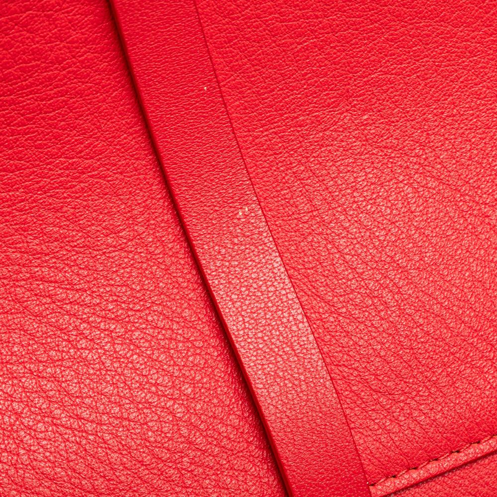 Balenciaga B Balenciaga Red Calf Leather Everyday Tote S Italy