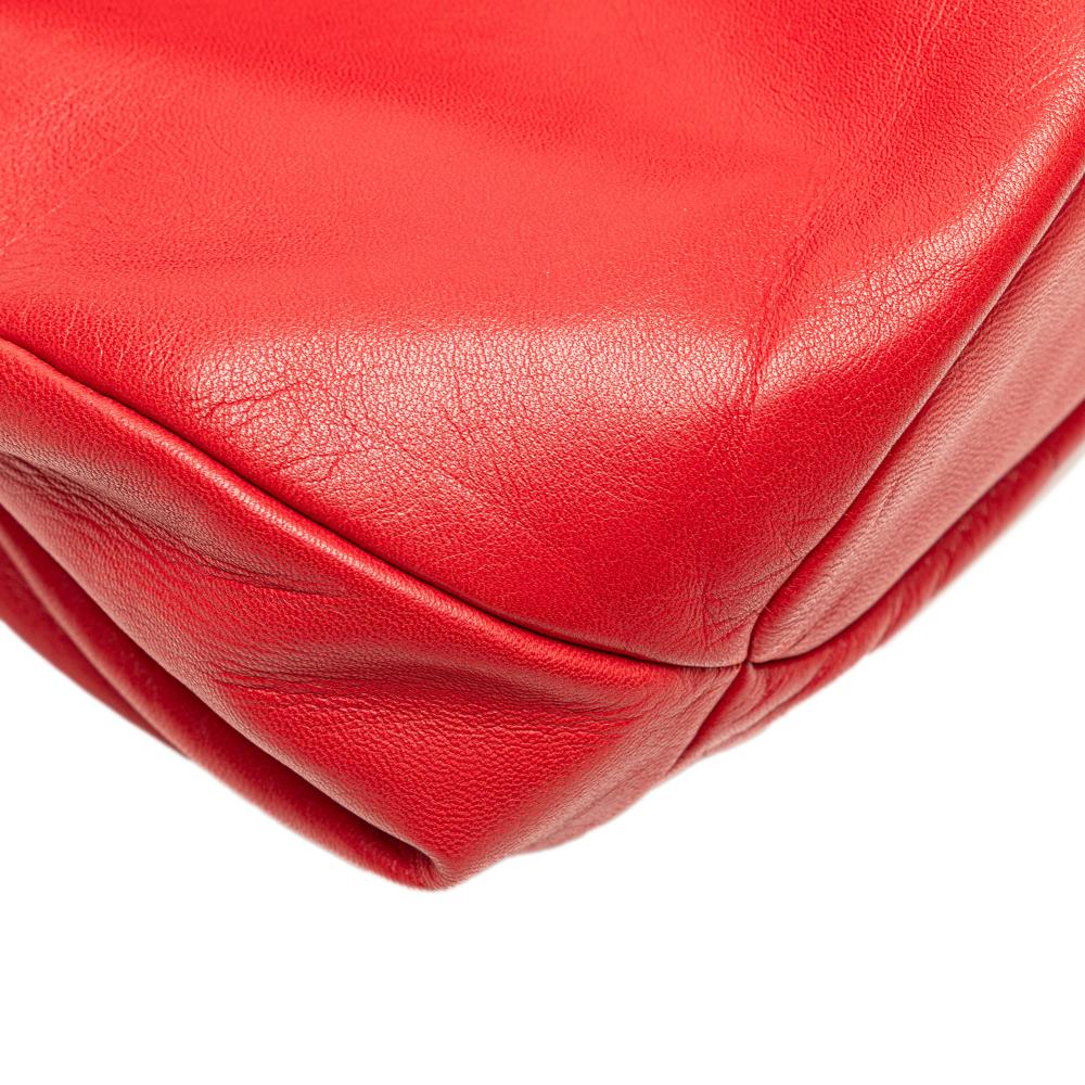 Loewe B LOEWE Red Calf Leather Anagram Frame Handbag Spain