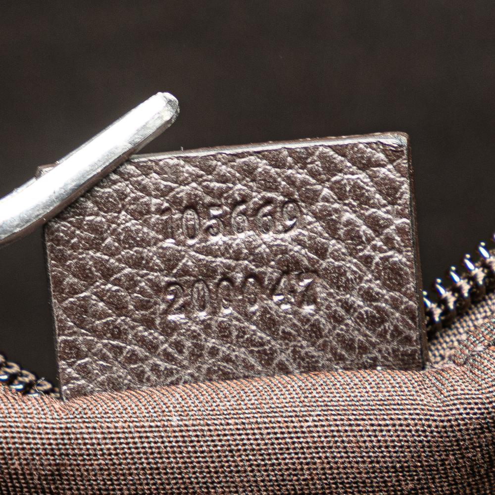 Gucci AB Gucci Brown Beige Coated Canvas Fabric XL GG Crystal Travel Bag Italy