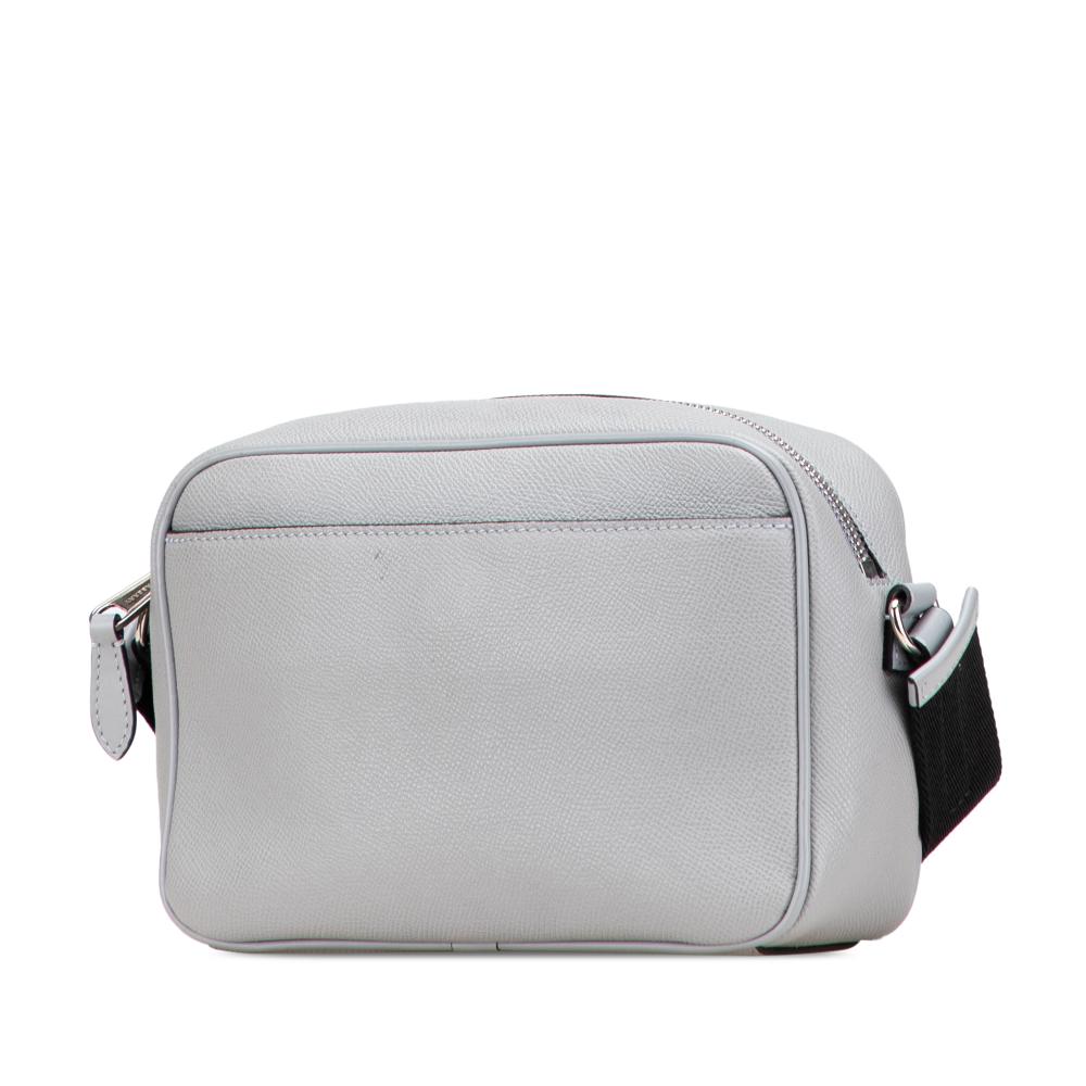 Burberry B Burberry Gray Calf Leather Logo Cloud Crossbody Italy