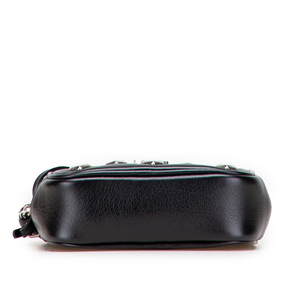 Saint Laurent AB Saint Laurent Black Calf Leather Studded skin Monogram Heart Blogger Crossbody Italy