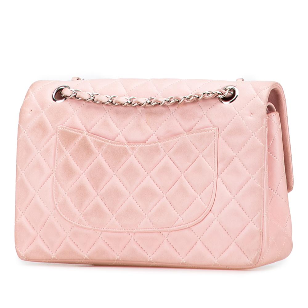 Chanel B Chanel Pink Light Pink Lambskin Leather Leather Medium Classic Lambskin Double Flap France