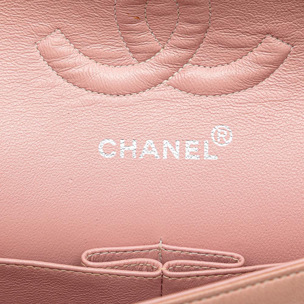 Chanel B Chanel Pink Light Pink Lambskin Leather Leather Medium Classic Lambskin Double Flap France