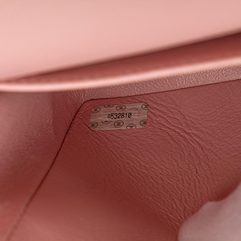 Chanel B Chanel Pink Light Pink Lambskin Leather Leather Medium Classic Lambskin Double Flap France
