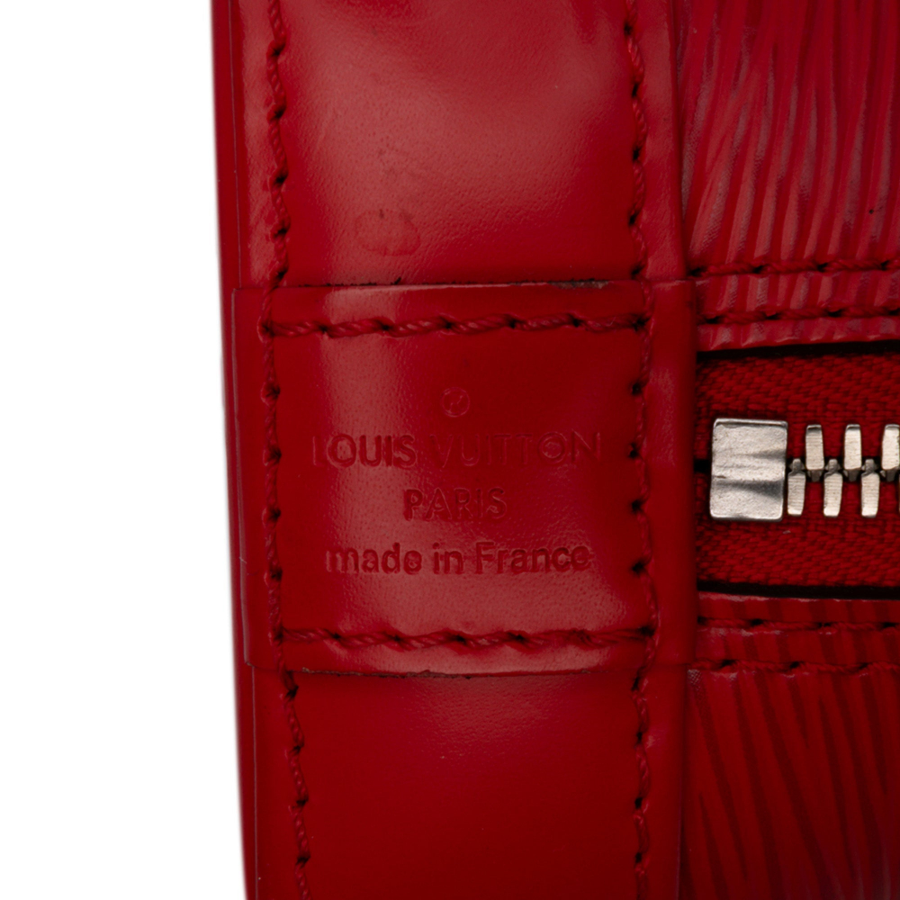 Louis Vuitton Alma BB Epi Leather Top-handle Handbag Red