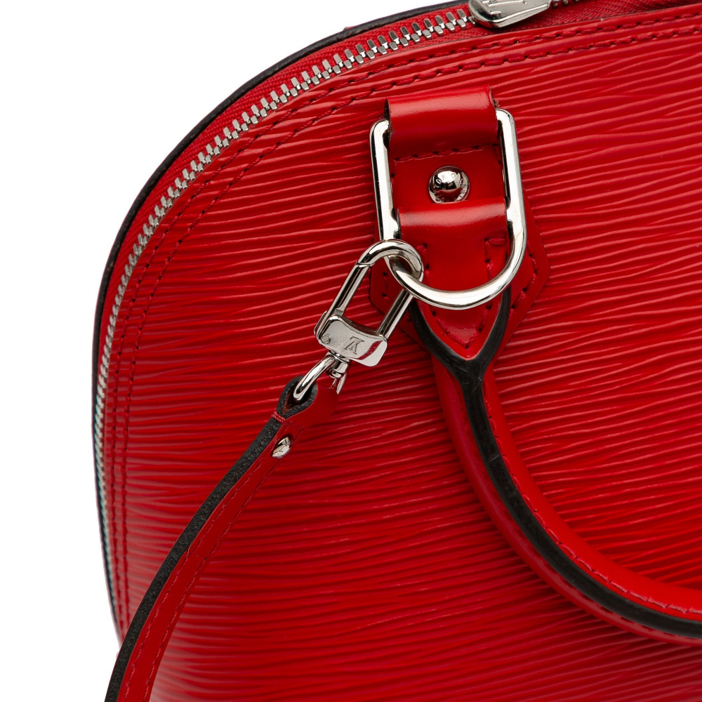 Louis Vuitton Alma BB Epi Leather Top-handle Handbag Red