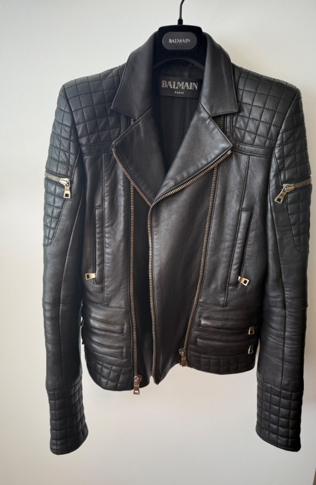 Balmain Lederjacke