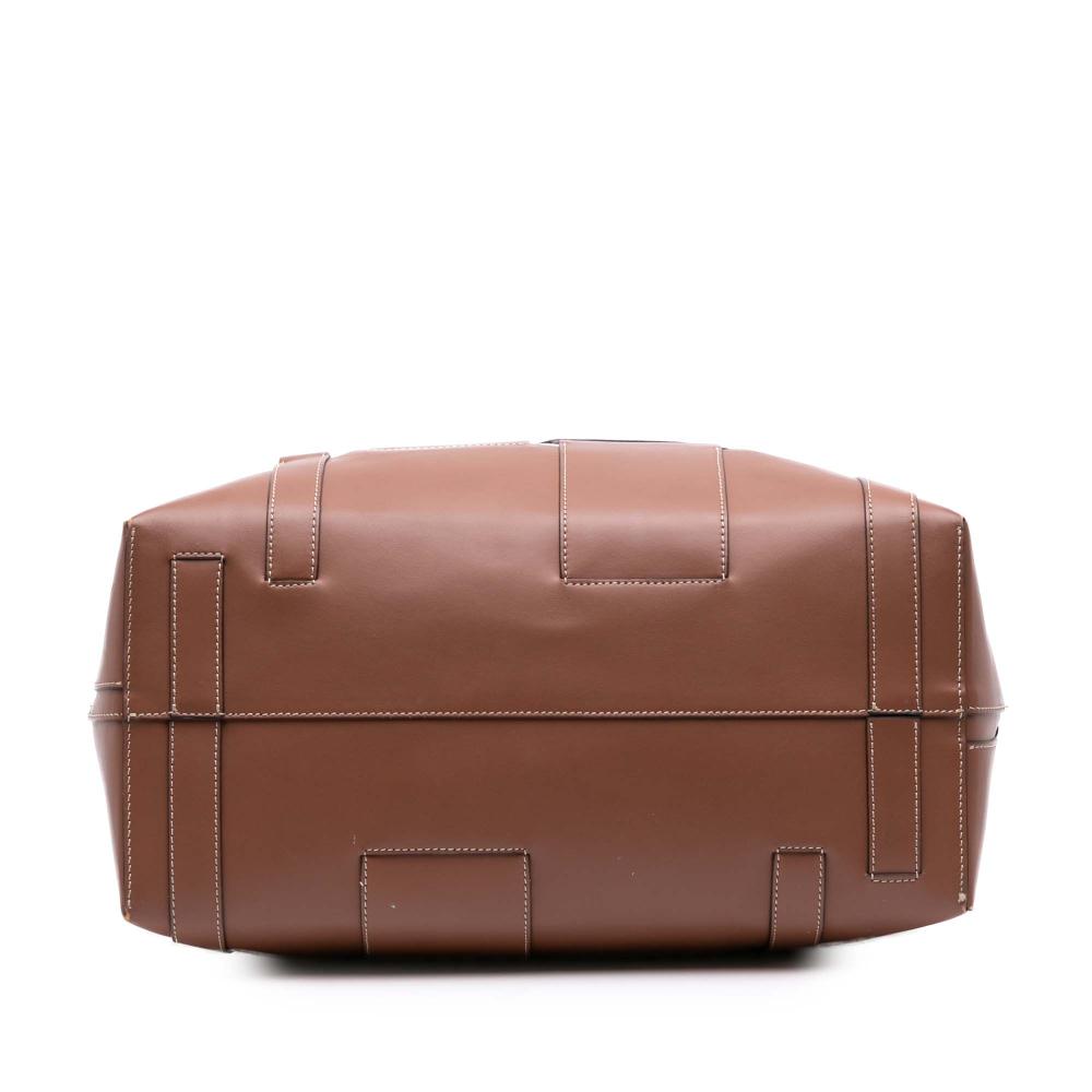 Burberry B Burberry Brown Calf Leather Large Foster Tote Italy