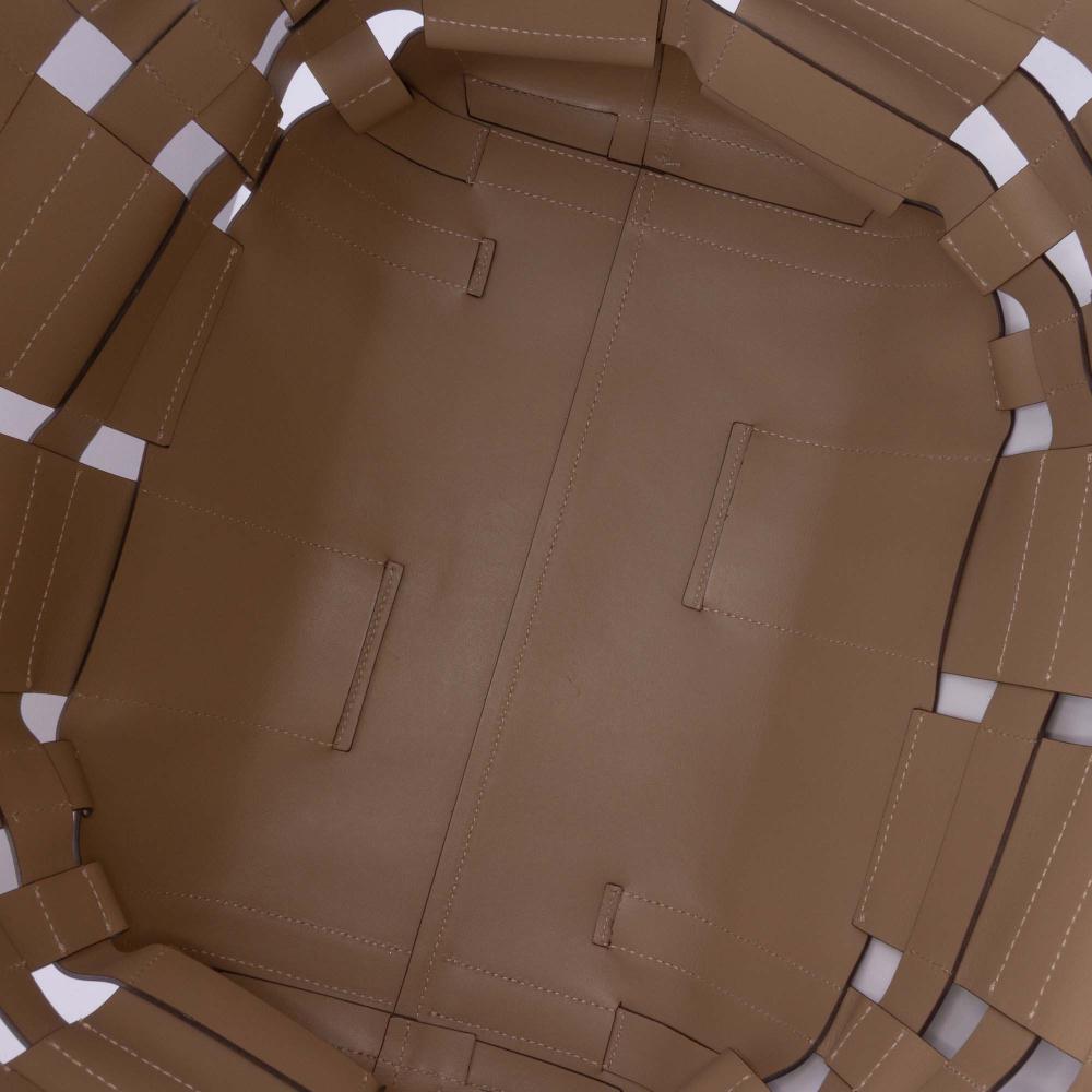 Burberry B Burberry Brown Calf Leather Large Foster Tote Italy