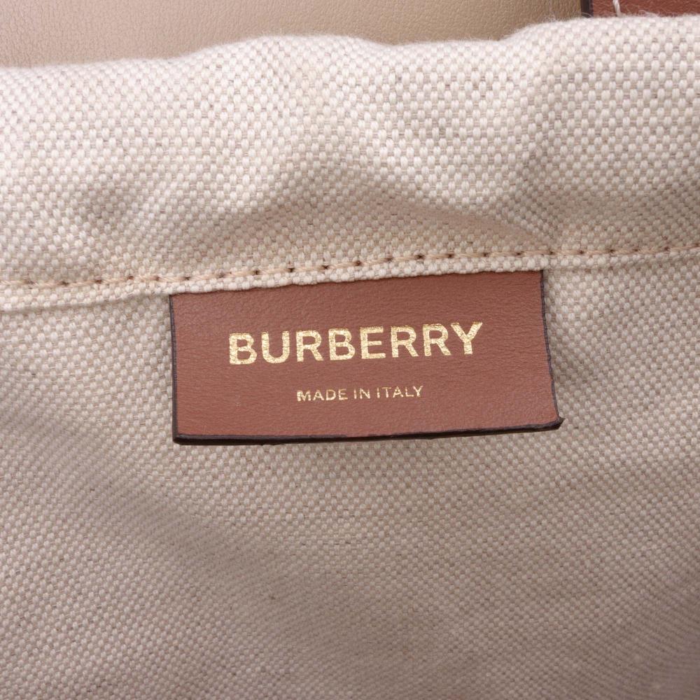Burberry B Burberry Brown Calf Leather Large Foster Tote Italy