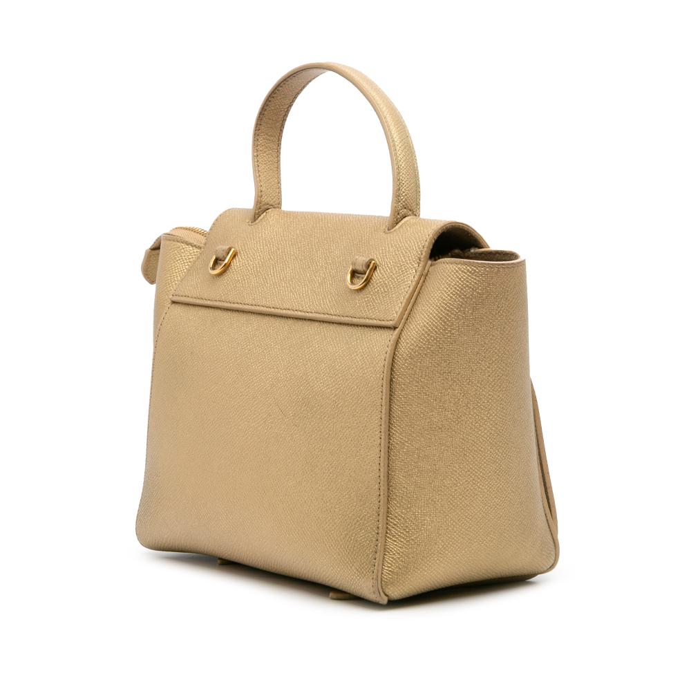 Celine B Celine Gold Calf Leather Nano Grained skin Belt Bag Italy