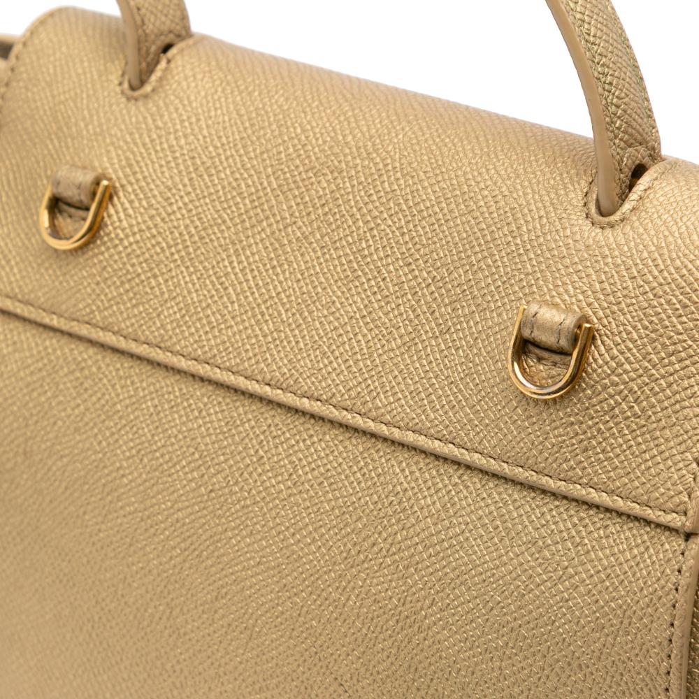 Celine B Celine Gold Calf Leather Nano Grained skin Belt Bag Italy