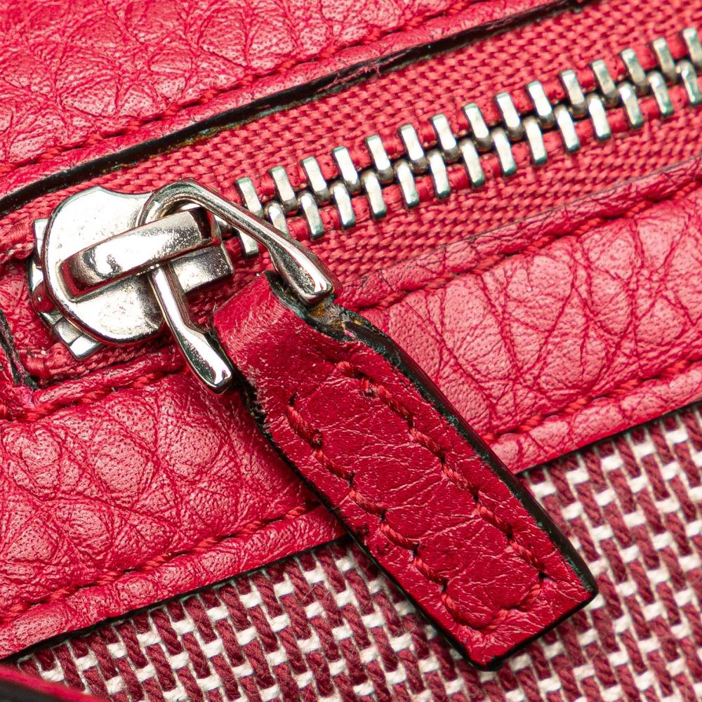 Gucci B Gucci Pink Dark Pink Calf Leather Medium Bamboo Daily Satchel Italy