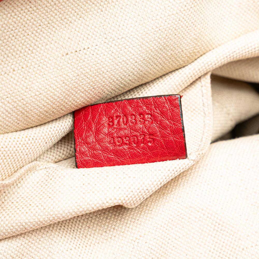 Gucci B Gucci Red Calf Leather Bamboo Tassel Backpack Italy