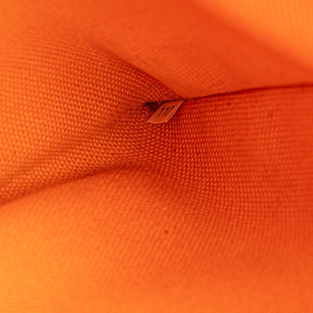 Prada B Prada Orange Canvas Fabric Canapa Bijoux Satchel Italy