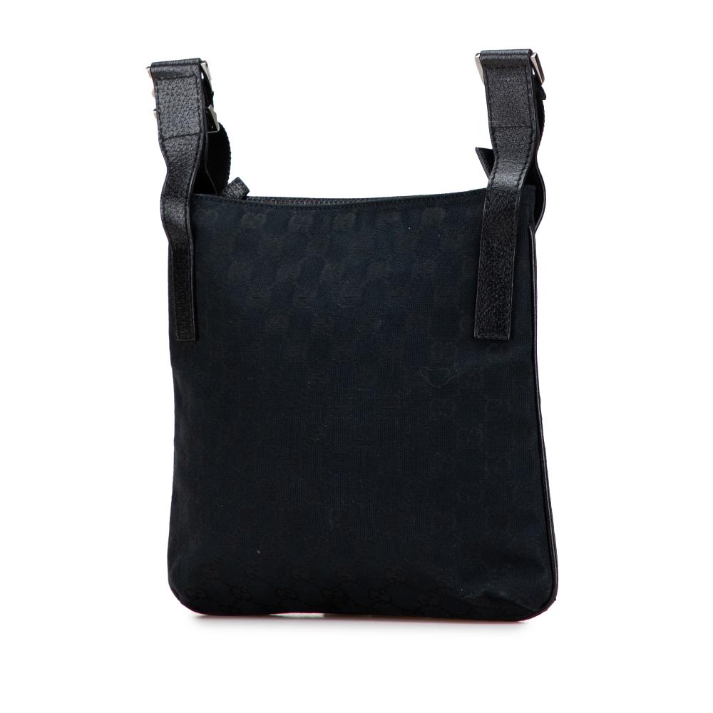 Gucci B Gucci Black Canvas Fabric GG Crossbody Italy