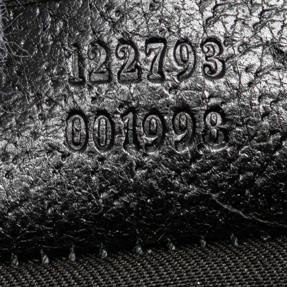 Gucci B Gucci Black Canvas Fabric GG Crossbody Italy