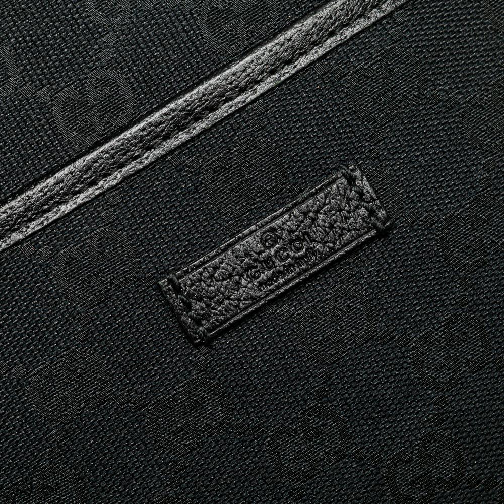 Gucci B Gucci Black Canvas Fabric GG Crossbody Italy