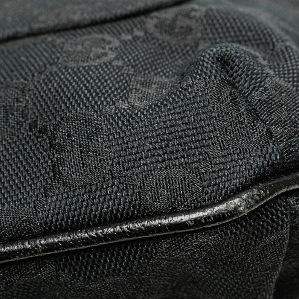 Gucci B Gucci Black Canvas Fabric GG Crossbody Italy