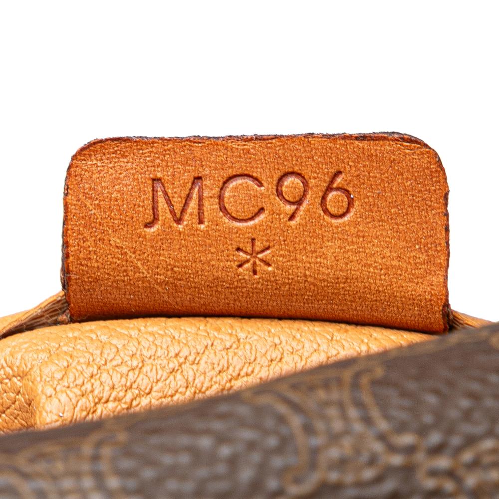 Celine B Celine Brown Coated Canvas Fabric Macadam Satchel Italy