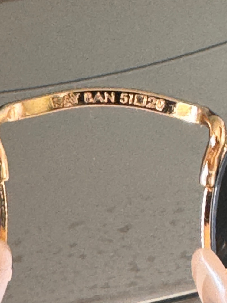 Ray-Ban New RAY-BAN RB 3857 9196/R5 FRANK Sunglasses 51-20 145 Gold Frames w/Green Lenses