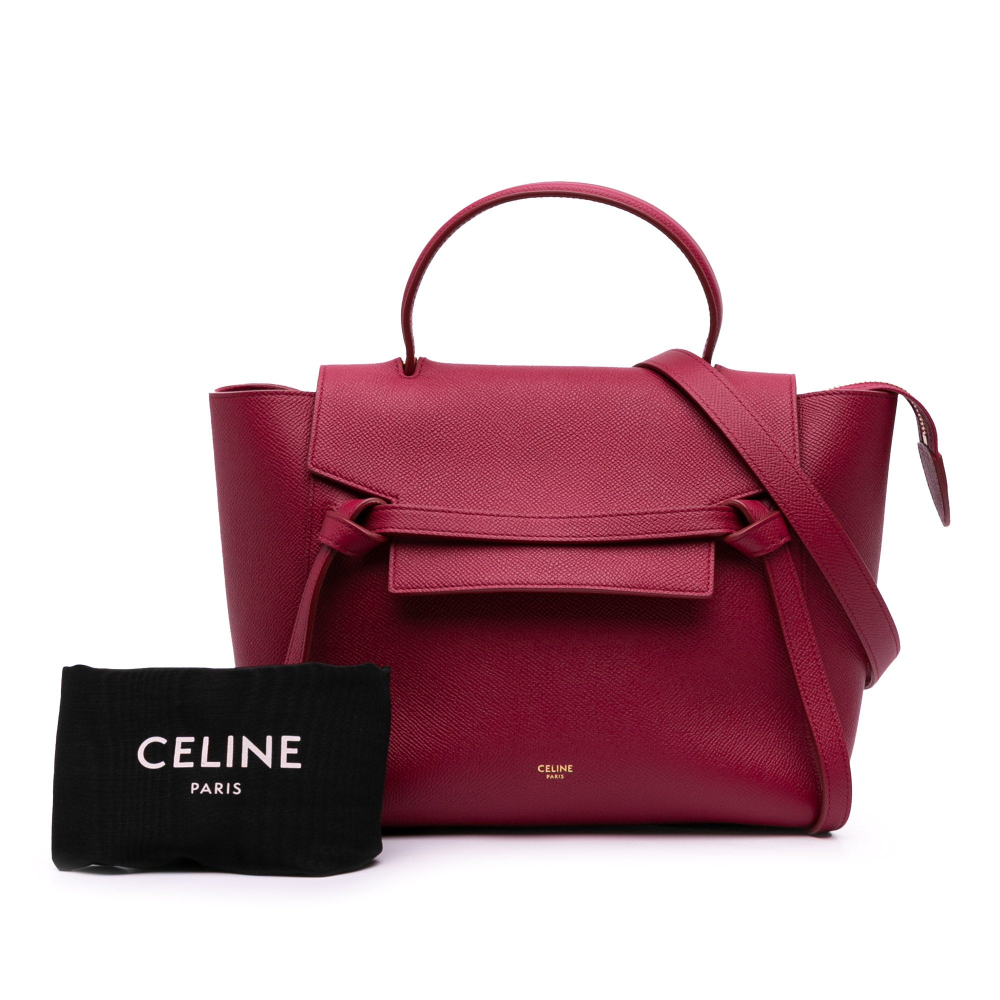 Celine Belt Bag Micro Grained Calfskin Leather 3-Ways Tote Bag Pink