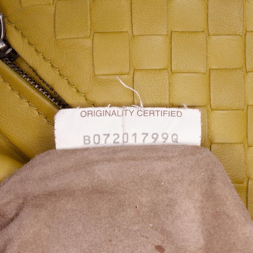 Bottega Veneta Yellow Mini Nappa Intrecciato Expandable Chain Flap Crossbody Italy