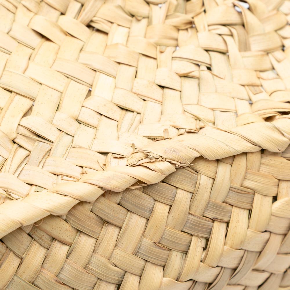 Chloé B Chloé Brown Beige with Yellow Mustard Raffia Natural Material Medium Marcie Basket Tote Spain