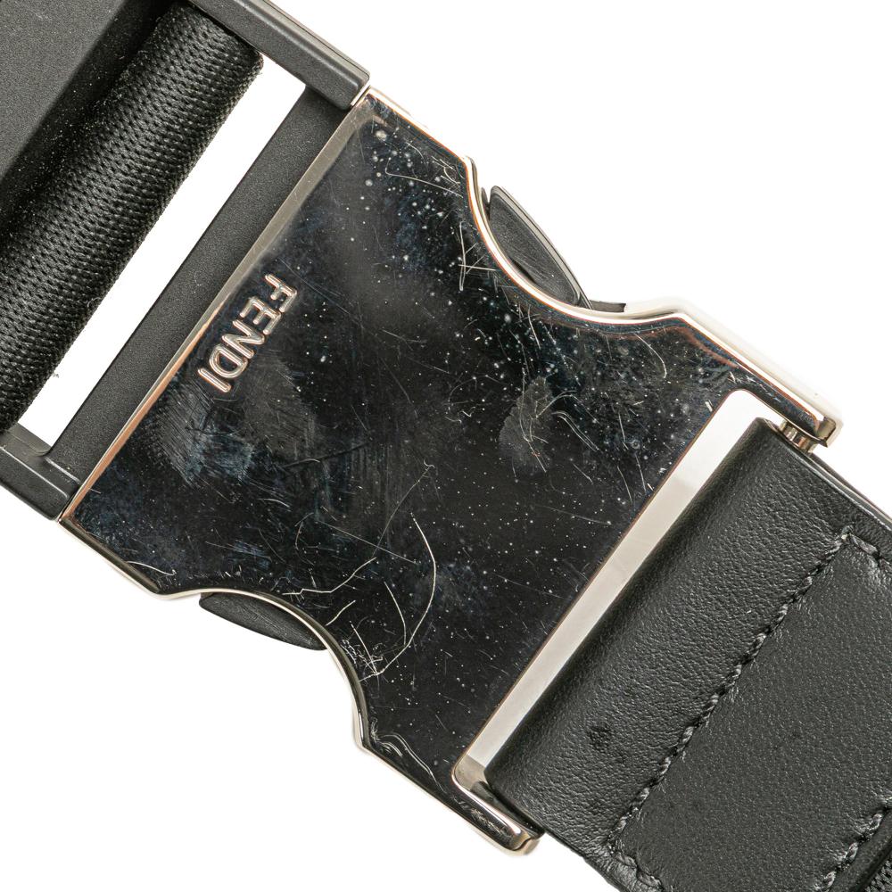 Fendi B Fendi Brown Calf Leather FF Embossed 1974 Crossbody Italy