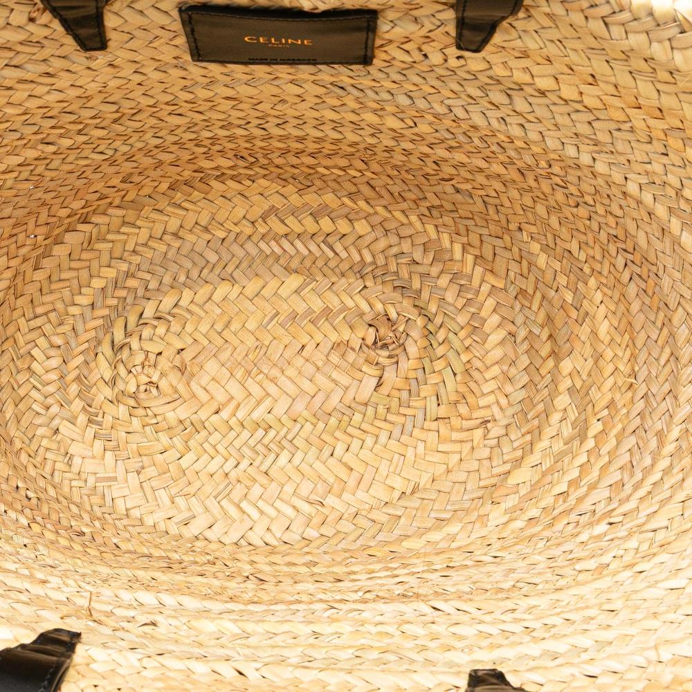 Celine B Celine Brown Beige Raffia Natural Material Classic Panier Tote Morocco
