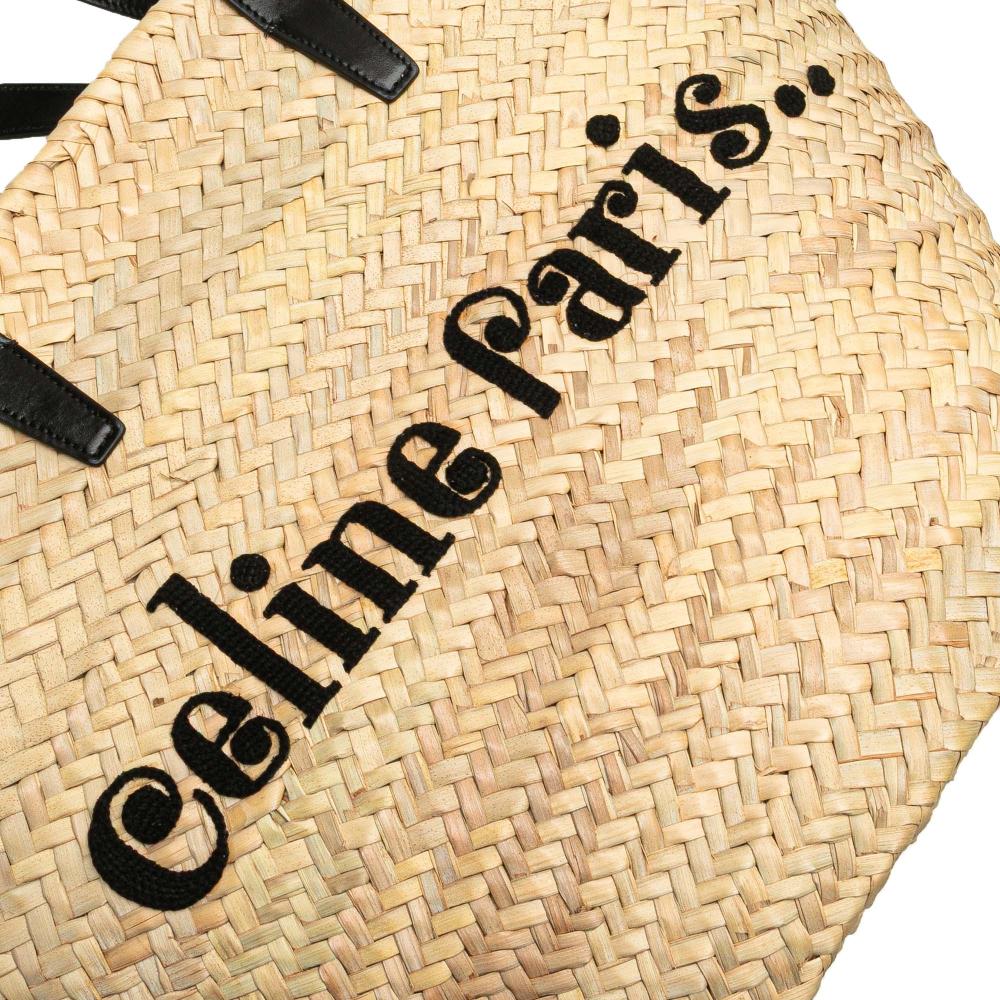 Celine B Celine Brown Beige Raffia Natural Material Classic Panier Tote Morocco