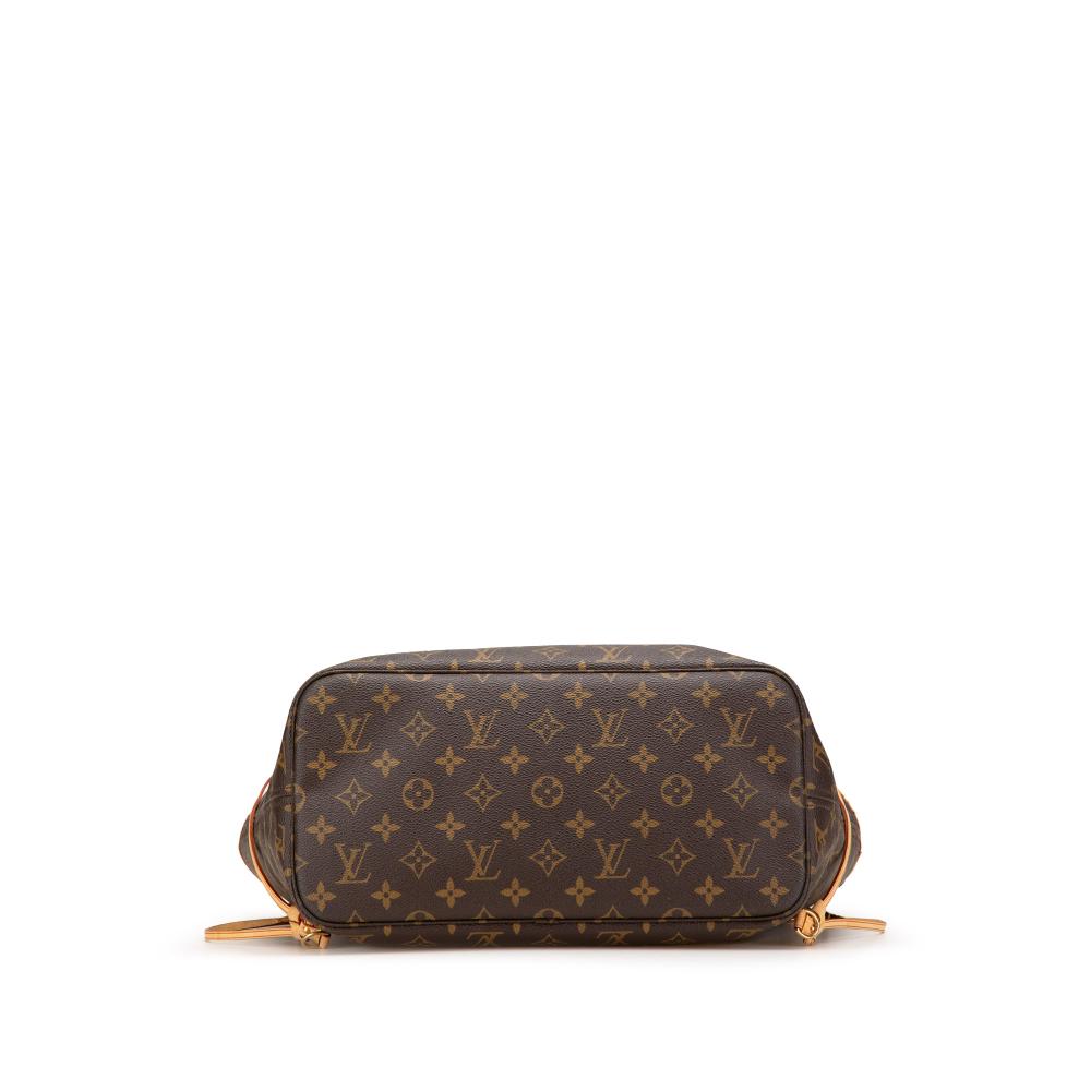 Louis Vuitton B Louis Vuitton Brown Monogram Canvas Canvas Monogram Neverfull MM France