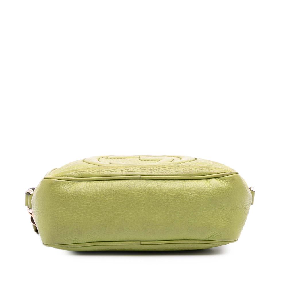 Gucci B Gucci Green Lime Calf Leather Soho Disco Crossbody Italy