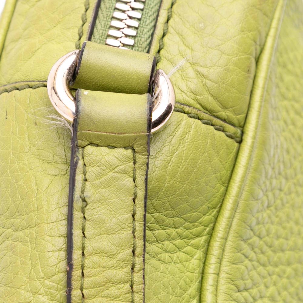 Gucci B Gucci Green Lime Calf Leather Soho Disco Crossbody Italy