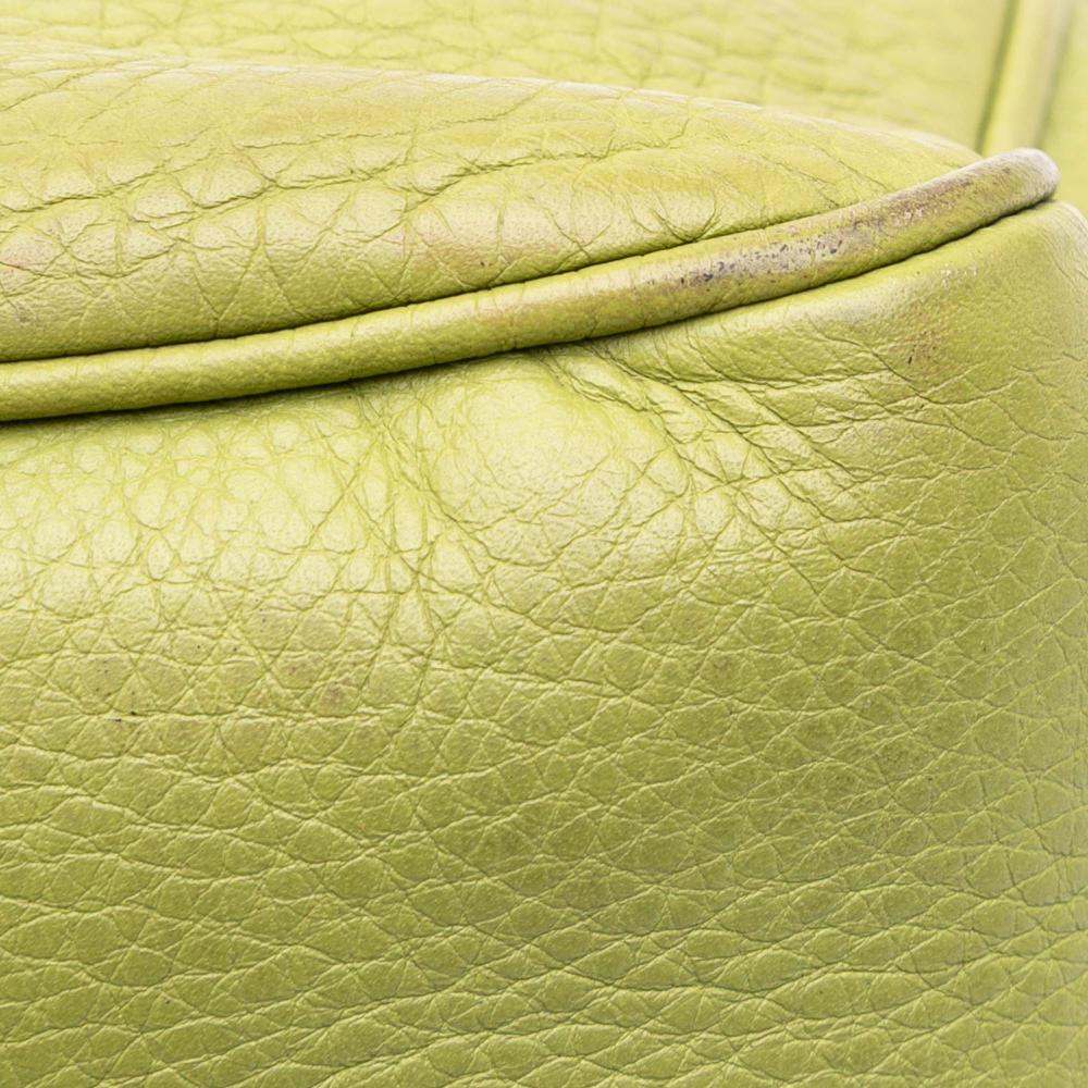Gucci B Gucci Green Lime Calf Leather Soho Disco Crossbody Italy